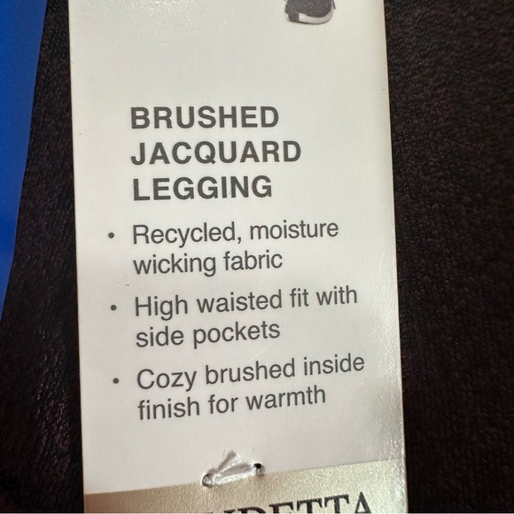 Mondetta Women’s Brushed Jacquard Activewear Leggings Purple Large - Picture 5 of 7